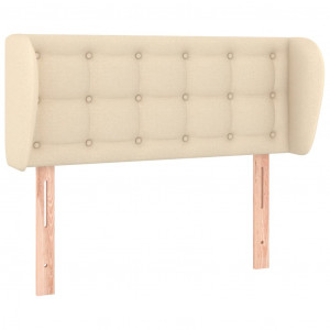 Cabeceira de cama c/ abas tecido 93x23x78/88 cm creme H