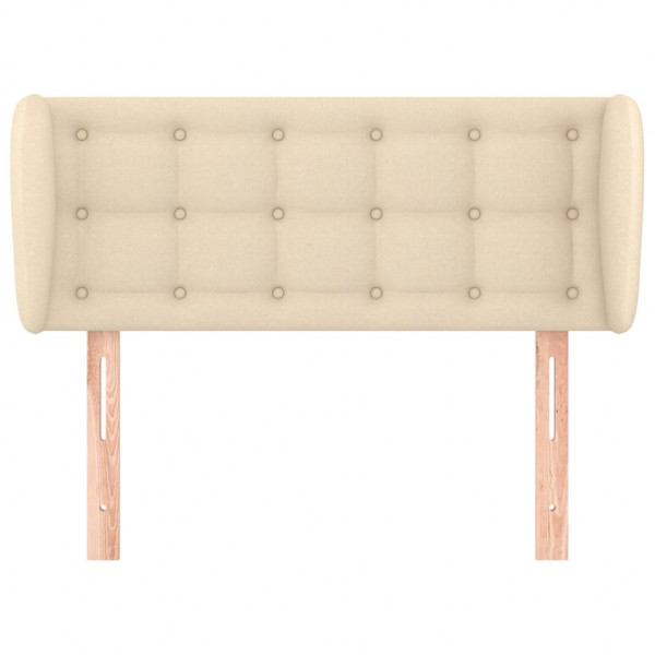 Cabeceira de cama c/ abas tecido 93x23x78/88 cm creme M 3