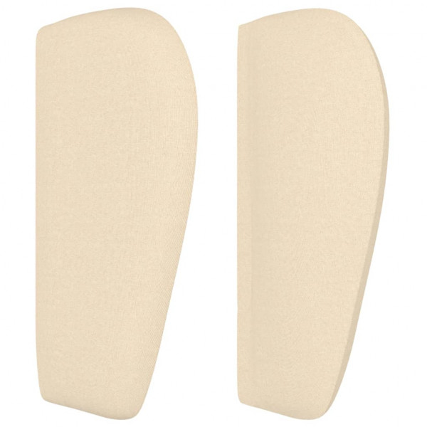 Cabeceira de cama c/ abas tecido 93x23x78/88 cm creme M 4