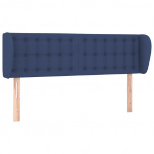 Cabeceira de cama c/ abas tecido 147x23x78/88 cm azul H
