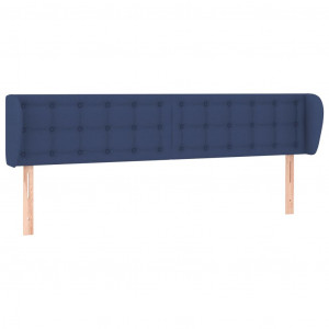 Cabeceira de cama c/ abas tecido 163x23x78/88 cm azul H