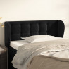 Cabeceira de cama c/ abas veludo 93x23x78/88 cm preto 1