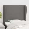 Cabeceira cama c/ abas tecido 83x23x118/128 cm cinzento-escuro 1