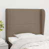 Cabeceira cama abas tecido 103x23x118/128 cm cinza-acastanhado 1