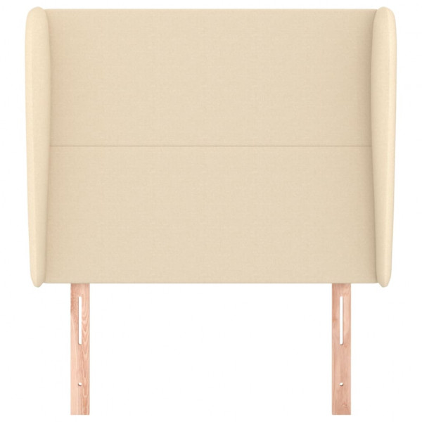 Cabeceira de cama c/ abas tecido 103x23x118/128 cm creme M 3