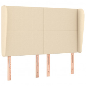 Cabeceira de cama c/ abas tecido 147x23x118/128 cm creme H