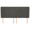 Cabeceira cama c/ abas veludo 203x23x118/128 cm cinzento-escuro 3