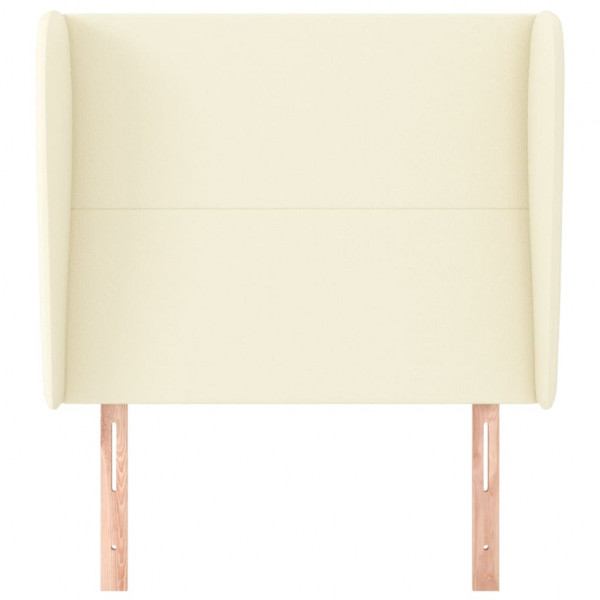 Cabecero con orejas de cuero sintético crema 83x23x118/128 cm M 3