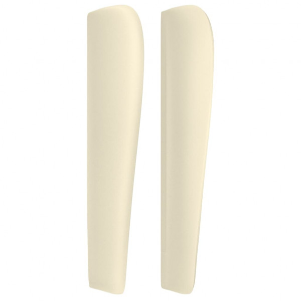 Cabeceira cama c/ abas couro artificial 147x23x118/128 cm creme M 4