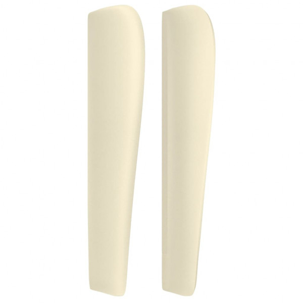 Cabecero con orejas cuero sintético crema 163x23x118/128cm M 4