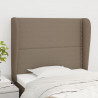 Cabeceira cama c/ abas tecido 93x23x118/128cm cinza-acastanhado 1