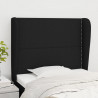 Cabeceira de cama c/ abas tecido 103x23x118/128 cm preto 1
