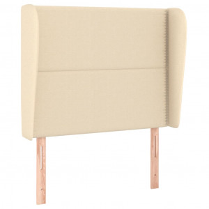 Cabeceira de cama c/ abas tecido 103x23x118/128 cm creme H