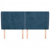 Cabeceira cama c/ abas veludo 203x23x118/128 cm azul-escuro 3