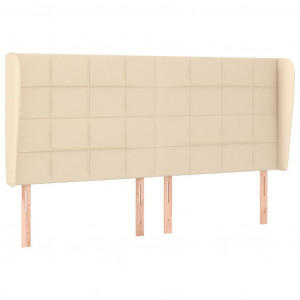 Cabeceira de cama c/ abas tecido 203x23x118/128 cm creme H