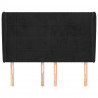 Cabeceira de cama c/ abas veludo 147x23x118/128 cm preto 3