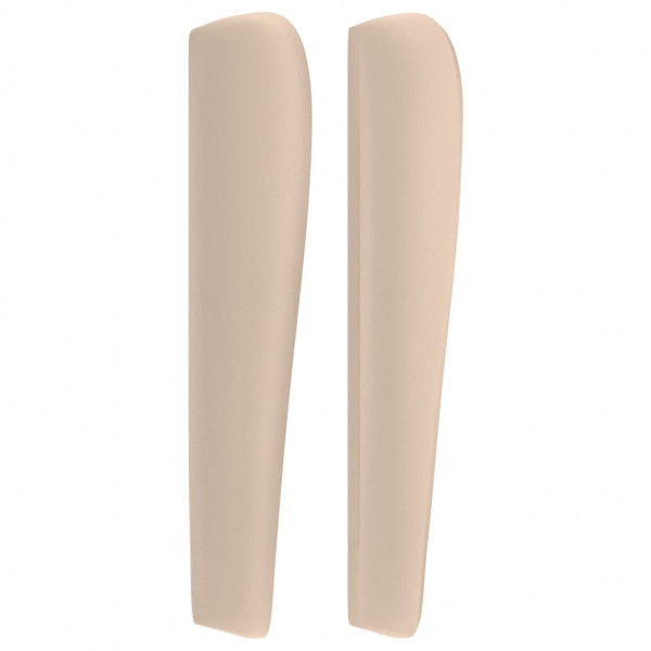 Cabecero con orejas cuero sintético capuchino 147x23x118/128 cm M 3