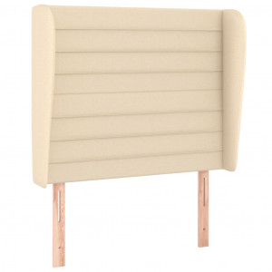 Cabeceira de cama c/ abas tecido 83x23x118/128 cm creme H