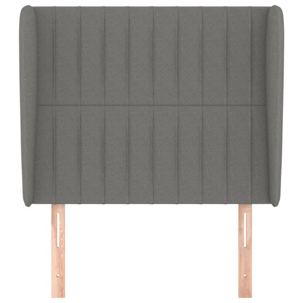 Cabeceira cama c/ abas tecido 83x23x118/128 cm cinzento-escuro M 2