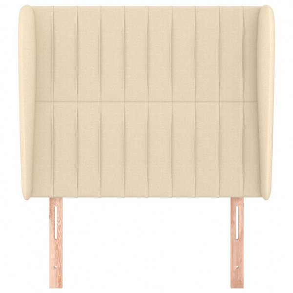 Cabeceira de cama c/ abas tecido 103x23x118/128 cm creme M 3