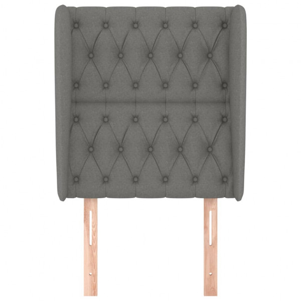 Cabeceira cama c/ abas tecido 83x23x118/128 cm cinzento-escuro M 3