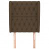 Cabecero con orejas de tela marrón oscuro 83x23x118/128 cm 3