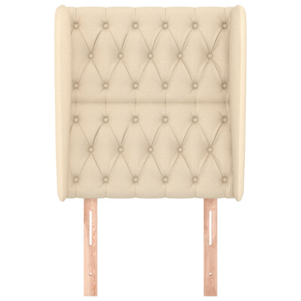 Cabeceira de cama c/ abas tecido 83x23x118/128 cm creme M 3