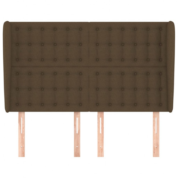 Cabecero con orejas de tela gris claro 147x23x118/128 cm M 3