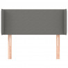 Cabeceira de cama c/ abas tecido 103x16x78/88cm cinzento-escuro 3