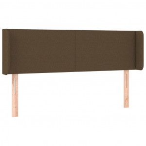 Cabecero de tela gris oscuro 147x16x78/88 cm H