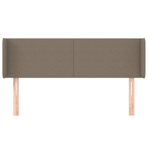 Cabeceira cama abas tecido 147x16x78/88 cm cinzento-acastanhado M 3