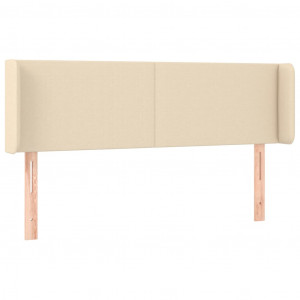 Cabecero de tela color crema 147x16x78/88 cm H