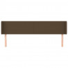 Cabeceira de cama c/ abas tecido 163x16x78/88cm castanho-escuro 3