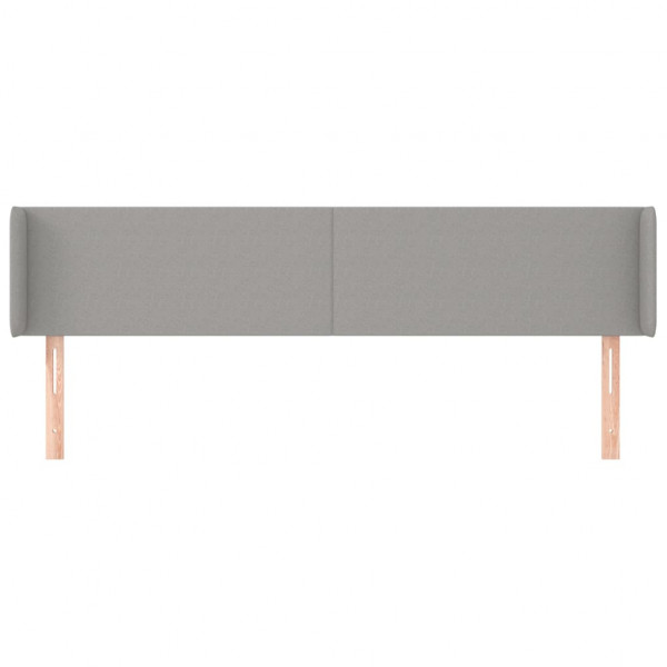 Cabecero de tela gris claro 203x16x78/88 cm M 3