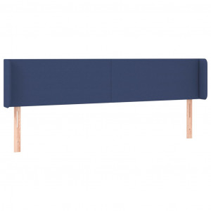 Cabeceira de cama c/ abas tecido 203x16x78/88 cm azul H
