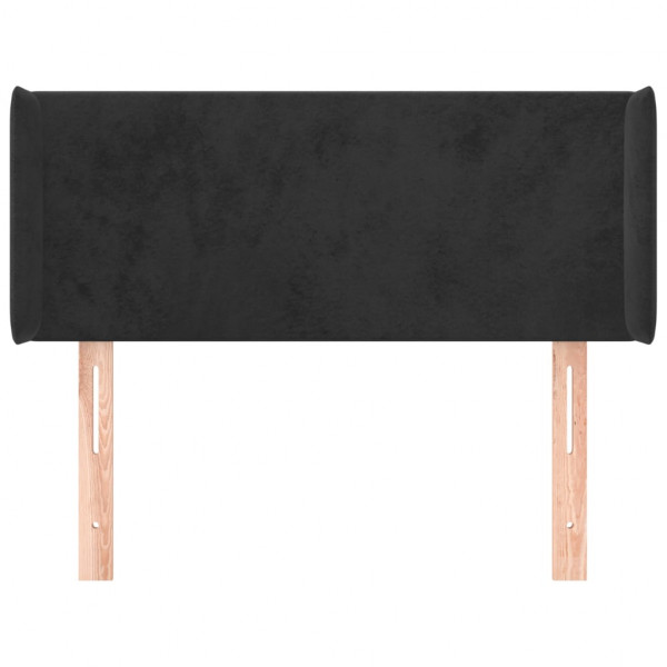 Cabecero de terciopelo negro 93x16x78/88 cm M 3