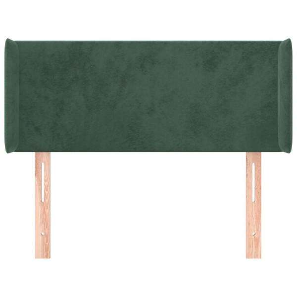 Cabecero de terciopelo verde oscuro 103x16x78/88 cm M 3