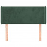 Cabeceira de cama c/ abas veludo 103x16x78/88cm verde-escuro 3