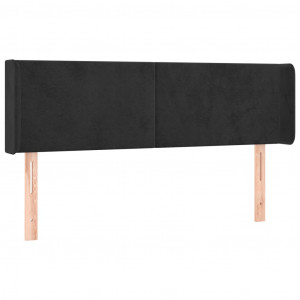 Cabeceira de cama c/ abas tecido 147x16x78/88 cm preto H