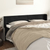 Cabeceira de cama c/ abas veludo 203x16x78/88 cm preto 1