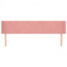 Cabeceira de cama c/ abas veludo 203x16x78/88 cm rosa 3