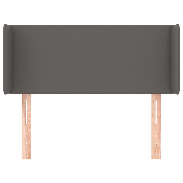 Cabeceira de cama c/ abas couro artificial 83x16x78/88 cm cinza M 3