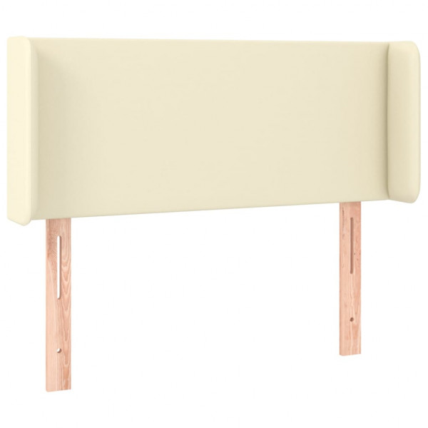 Cabeceira de couro sintético creme 93x16x78/88 cm M 2