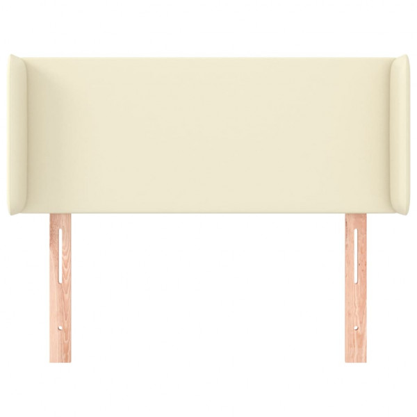 Cabecero de cuero sintético color crema 103x16x78/88 cm M 3