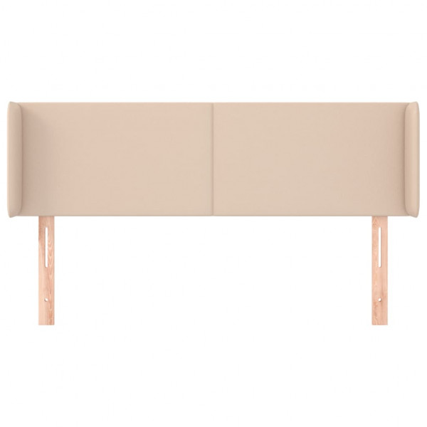 Cabeceira cama abas couro artificial 147x16x78/88 cm cappuccino M 3