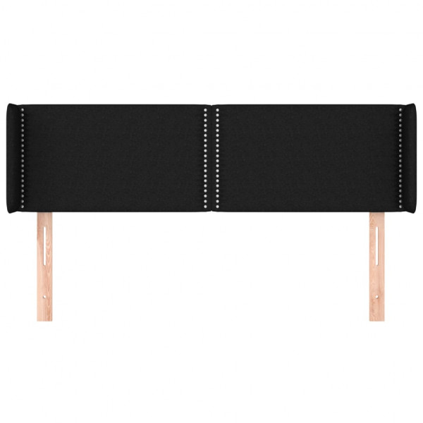 Cabecero de tela negro 147x16x78/88 cm M 3