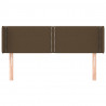 Cabeceira de cama c/ abas tecido 147x16x78/88cm castanho-escuro 3