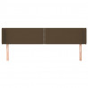 Cabeceira de cama c/ abas tecido 163x16x78/88cm castanho-escuro 3