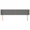 Cabeceira de cama c/ abas tecido 203x16x78/88cm cinzento-escuro 3