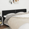 Cabeceira de cama c/ abas tecido 203x16x78/88 cm preto 1